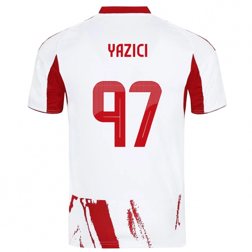 Danxen Barn Yusuf Yazıcı #97 Vit Röd Bortatröja Matchtröjor 2025/26 Tröjor T-Tröja