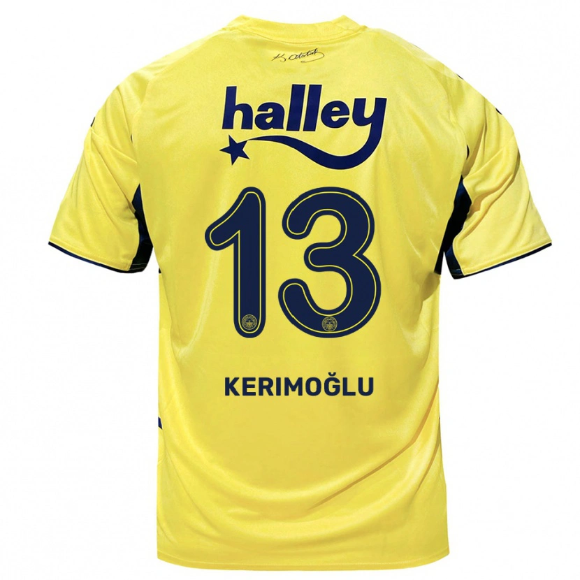 Danxen Barn Zeynep Kerimoğlu #13 Gul Marinblå Bortatröja Matchtröjor 2025/26 Tröjor T-Tröja