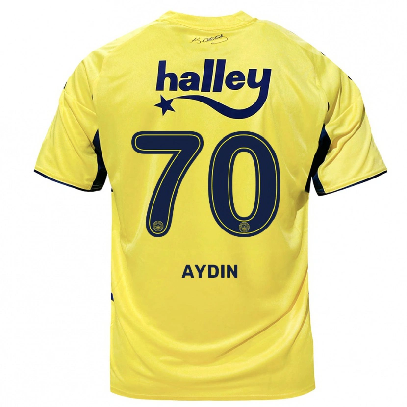 Danxen Barn Oğuz Aydın #70 Gul Marinblå Bortatröja Matchtröjor 2025/26 Tröjor T-Tröja