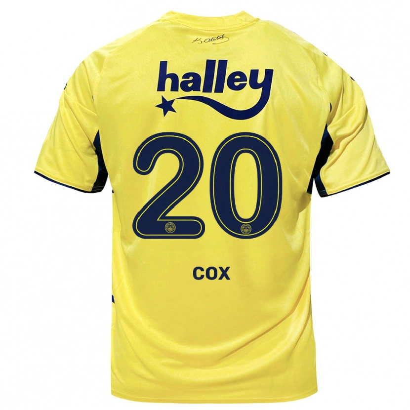 Danxen Barn Marta Cox #20 Gul Marinblå Bortatröja Matchtröjor 2025/26 Tröjor T-Tröja