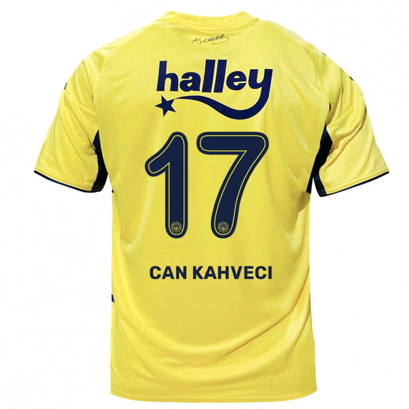 Danxen Barn İrfan Can Kahveci #17 Gul Marinblå Bortatröja Matchtröjor 2025/26 Tröjor T-Tröja