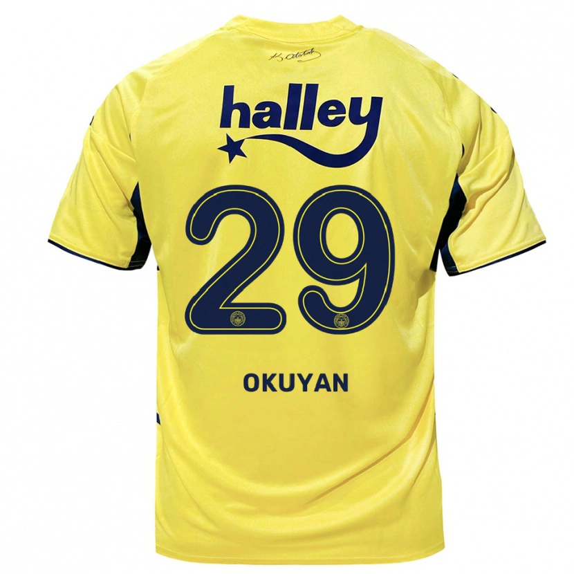 Danxen Barn Mevlüde Okuyan #29 Gul Marinblå Bortatröja Matchtröjor 2025/26 Tröjor T-Tröja