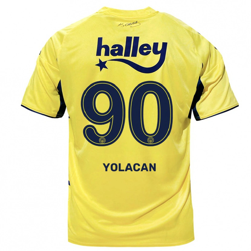 Danxen Barn Baran Yolaçan #90 Gul Marinblå Bortatröja Matchtröjor 2025/26 Tröjor T-Tröja