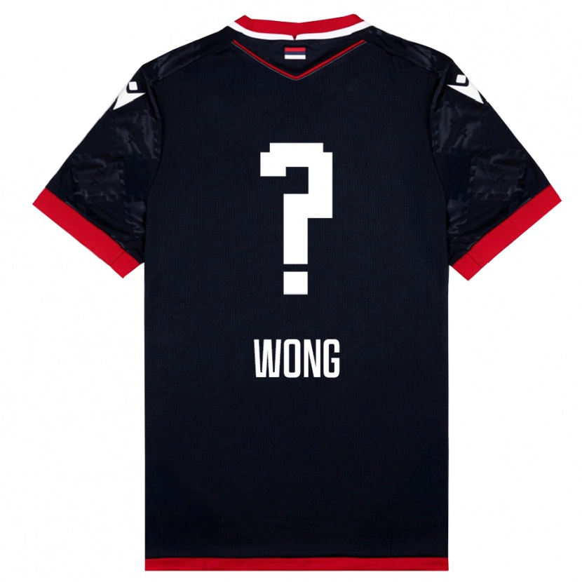 Danxen Barn Luka Wong #0 Svart Röd Bortatröja Matchtröjor 2025/26 Tröjor T-Tröja
