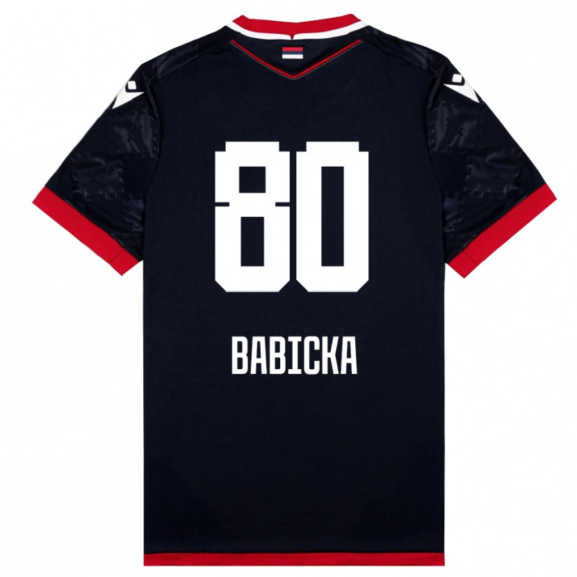 Danxen Barn Shavy Babicka #80 Svart Röd Bortatröja Matchtröjor 2025/26 Tröjor T-Tröja