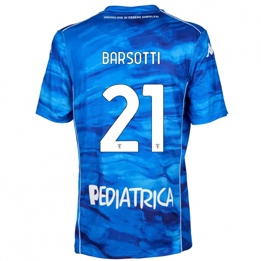 Danxen Män Leonardo Barsotti #21 Blå Vit Hemmatröja Matchtröjor 2025/26 Tröjor T-Tröja