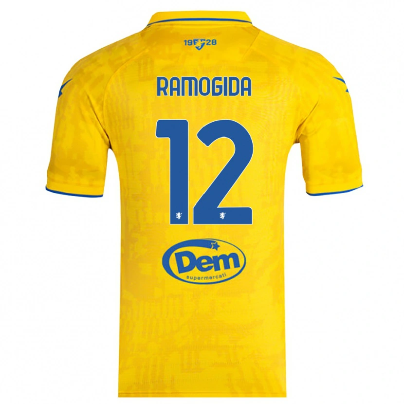 Danxen Män Tommaso Ramogida #12 Gul Blå Hemmatröja Matchtröjor 2025/26 Tröjor T-Tröja