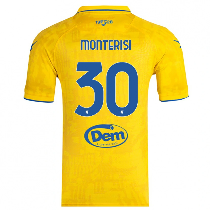 Danxen Män Ilario Monterisi #30 Gul Blå Hemmatröja Matchtröjor 2025/26 Tröjor T-Tröja