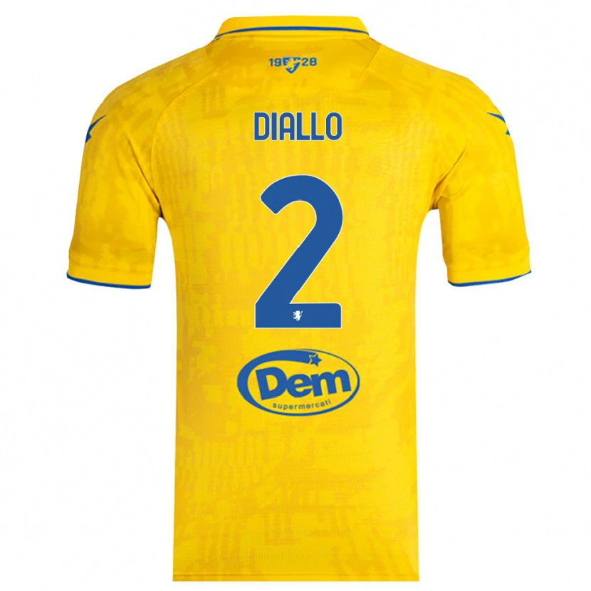Danxen Män Abdoul Diallo #2 Gul Blå Hemmatröja Matchtröjor 2025/26 Tröjor T-Tröja
