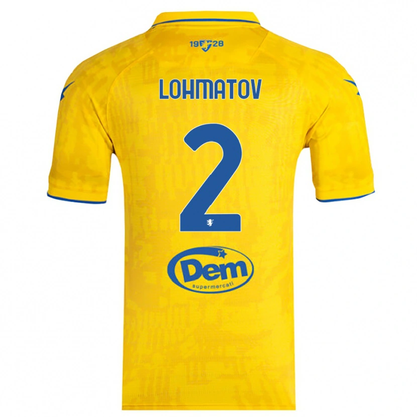 Danxen Män Aleksandr Lohmatov #2 Gul Blå Hemmatröja Matchtröjor 2025/26 Tröjor T-Tröja
