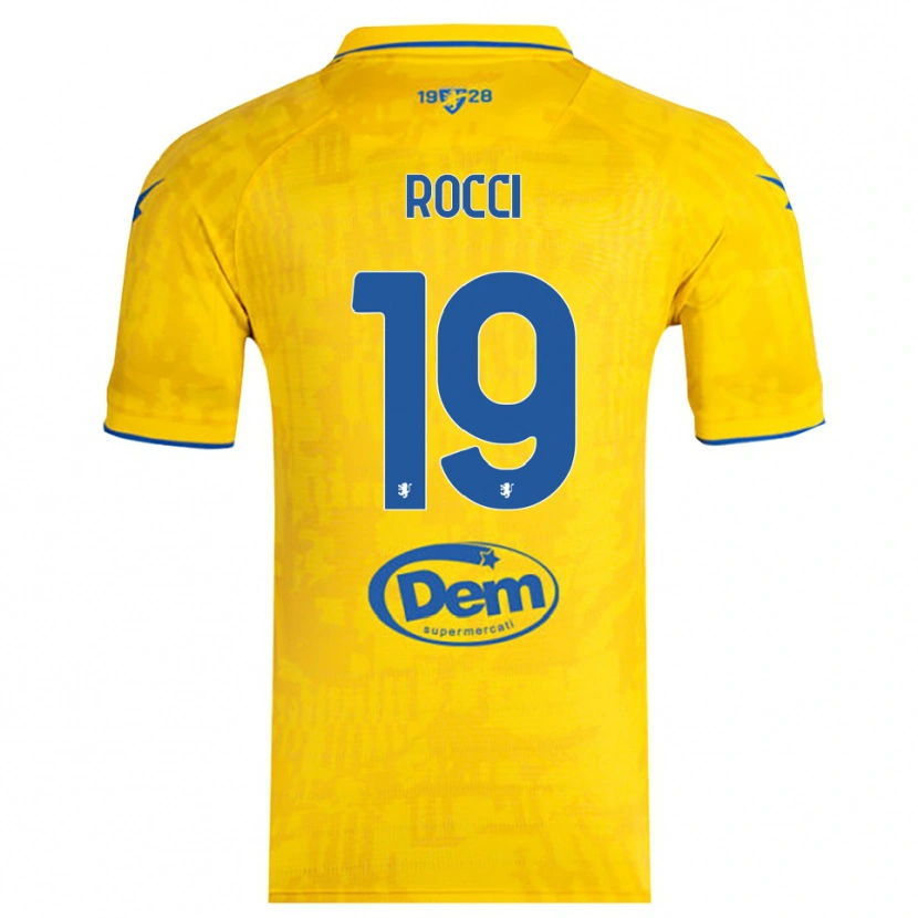 Danxen Män Valerio Rocci #19 Gul Blå Hemmatröja Matchtröjor 2025/26 Tröjor T-Tröja