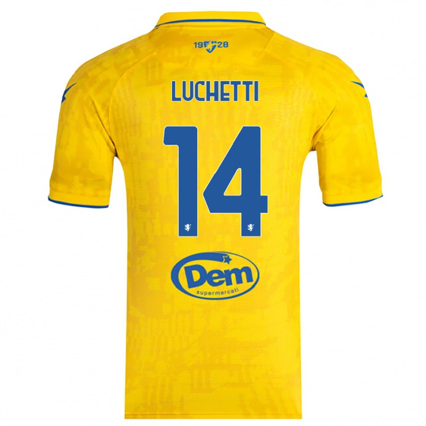 Danxen Män Alessandro Luchetti #14 Gul Blå Hemmatröja Matchtröjor 2025/26 Tröjor T-Tröja