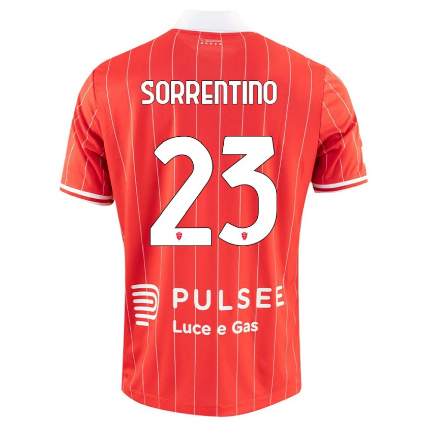 Danxen Män Alessandro Sorrentino #23 Röd Vit Hemmatröja Matchtröjor 2025/26 Tröjor T-Tröja