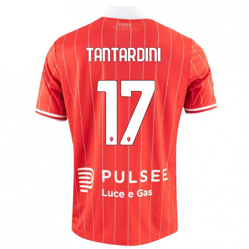 Danxen Män Tommaso Tantardini #17 Röd Vit Hemmatröja Matchtröjor 2025/26 Tröjor T-Tröja