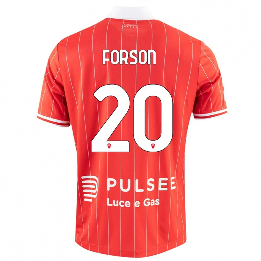 Danxen Män Omari Forson #20 Röd Vit Hemmatröja Matchtröjor 2025/26 Tröjor T-Tröja