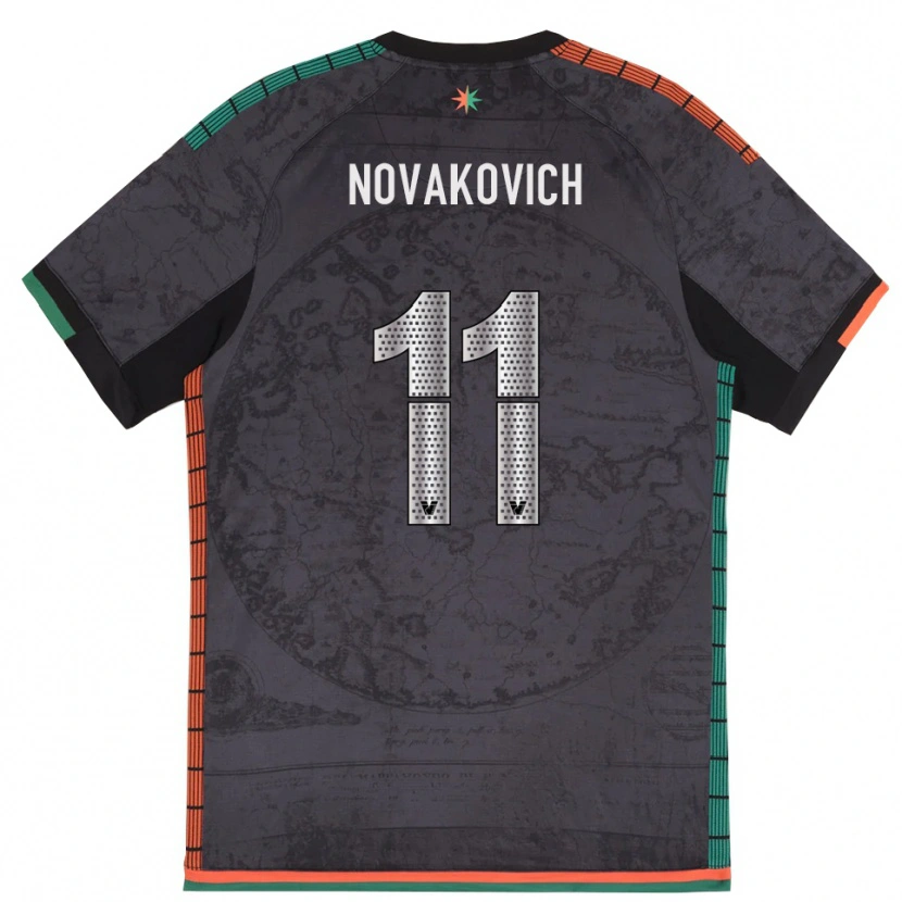 Danxen Män Andrija Novakovich #11 Mörkgrå Hemmatröja Matchtröjor 2025/26 Tröjor T-Tröja