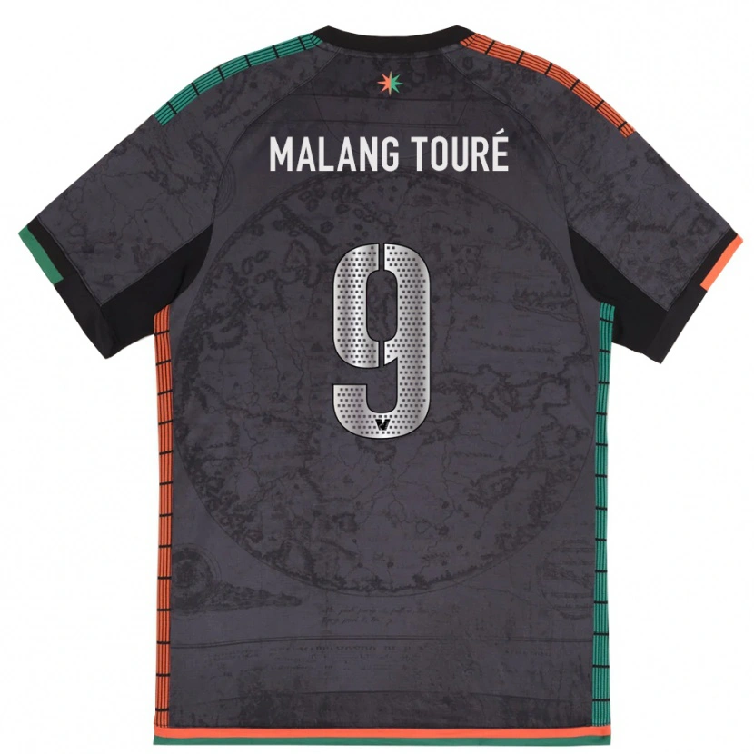 Danxen Män Mohamed Malang Touré #9 Mörkgrå Hemmatröja Matchtröjor 2025/26 Tröjor T-Tröja