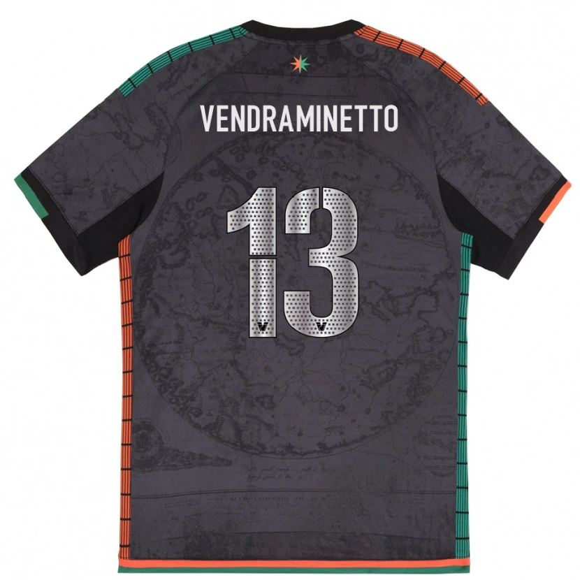 Danxen Män Andrea Vendraminetto #13 Mörkgrå Hemmatröja Matchtröjor 2025/26 Tröjor T-Tröja