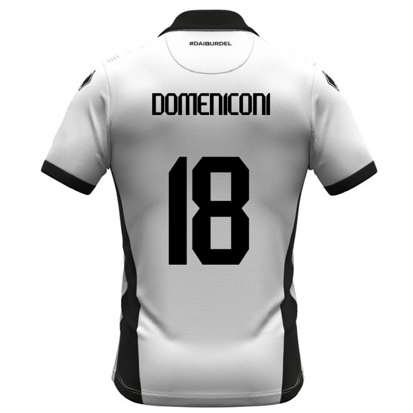 Danxen Män Riccardo Domeniconi #18 Vit Svart Orange Hemmatröja Matchtröjor 2025/26 Tröjor T-Tröja