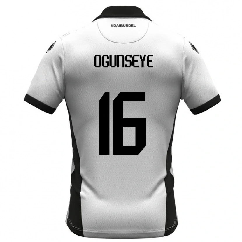 Danxen Män Roberto Ogunseye #16 Vit Svart Orange Hemmatröja Matchtröjor 2025/26 Tröjor T-Tröja