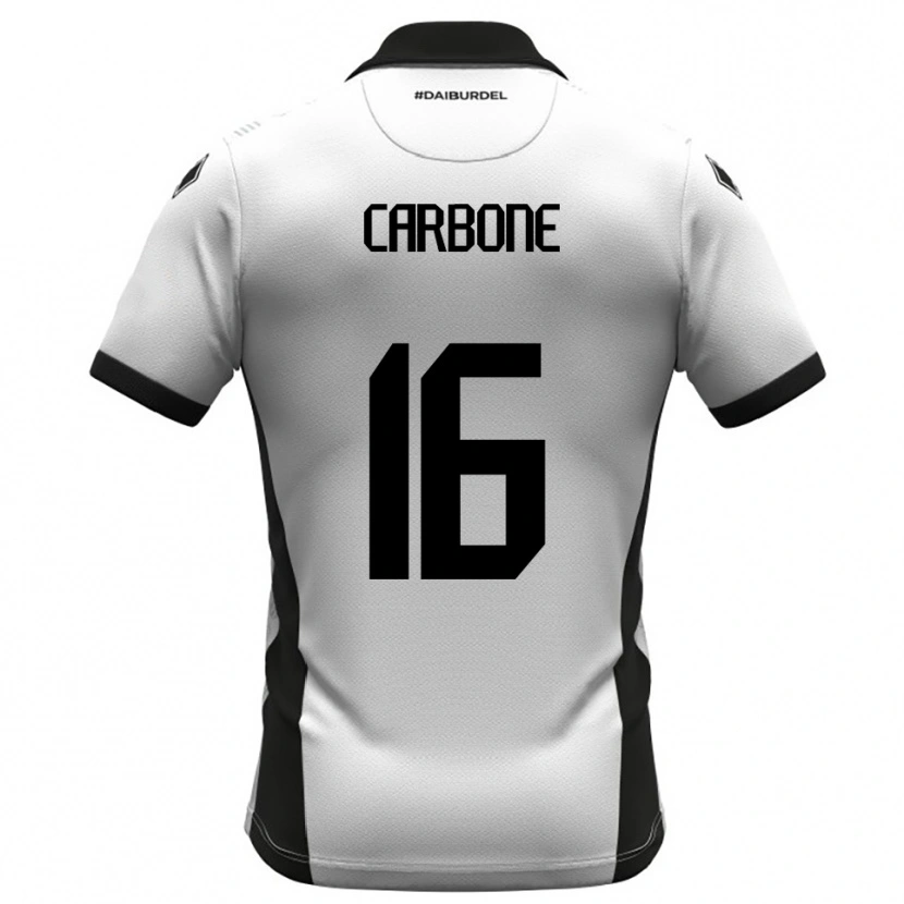 Danxen Män Andrea Carbone #16 Vit Svart Orange Hemmatröja Matchtröjor 2025/26 Tröjor T-Tröja