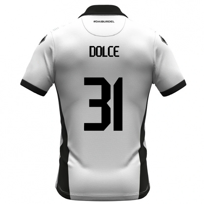 Danxen Män Alessandro Dolce #31 Vit Svart Orange Hemmatröja Matchtröjor 2025/26 Tröjor T-Tröja