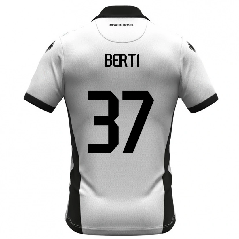 Danxen Män Filippo Berti #37 Vit Svart Orange Hemmatröja Matchtröjor 2025/26 Tröjor T-Tröja