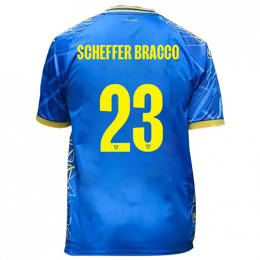 Danxen Män Mateo Scheffer Bracco #23 Himmelsblått Gult Hemmatröja Matchtröjor 2025/26 Tröjor T-Tröja