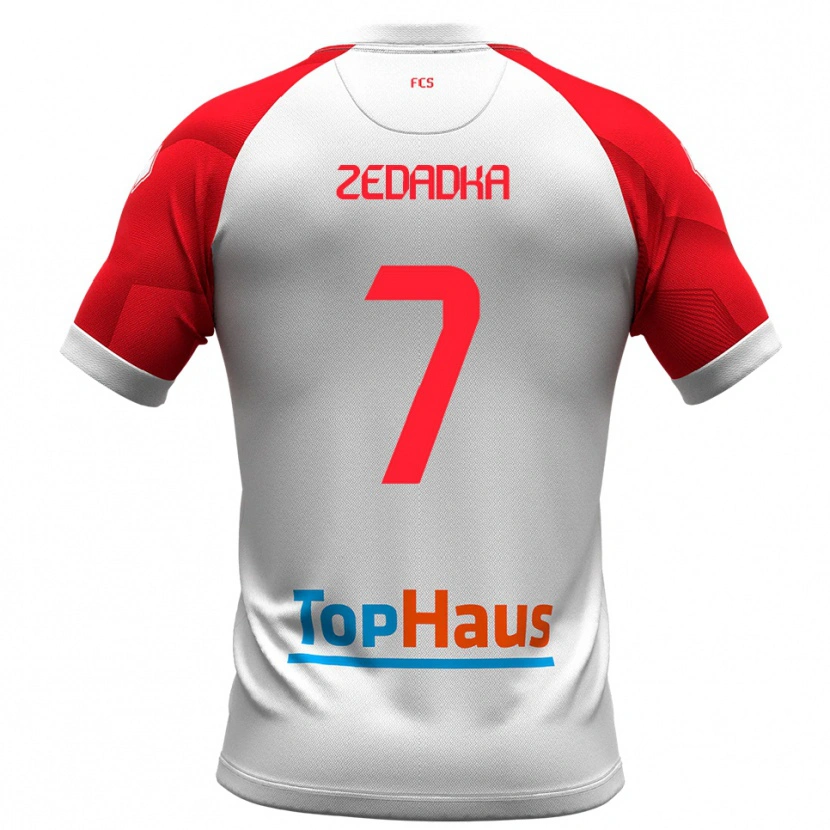 Danxen Män Karim Zedadka #7 Vitt Rött Hemmatröja Matchtröjor 2025/26 Tröjor T-Tröja