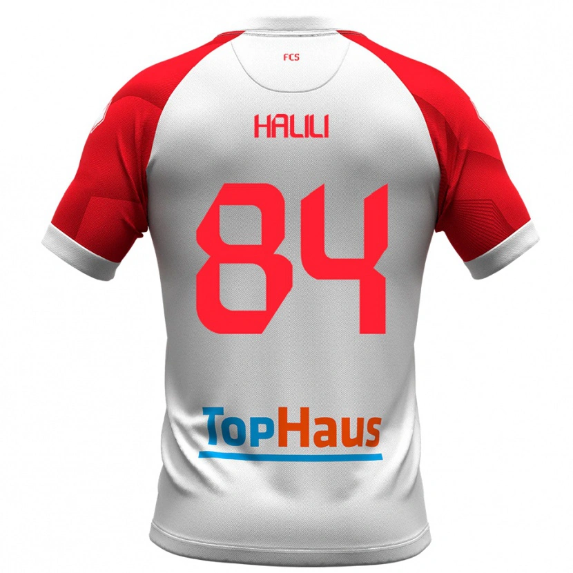 Danxen Män Renato Halili #84 Vitt Rött Hemmatröja Matchtröjor 2025/26 Tröjor T-Tröja