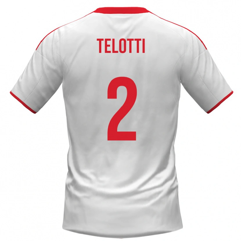 Danxen Män Giacomo Telotti #2 Vit Röd Hemmatröja Matchtröjor 2025/26 Tröjor T-Tröja