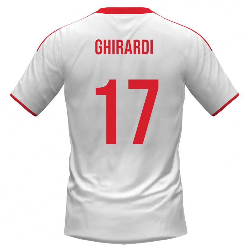 Danxen Män Andrea Ghirardi #17 Vit Röd Hemmatröja Matchtröjor 2025/26 Tröjor T-Tröja