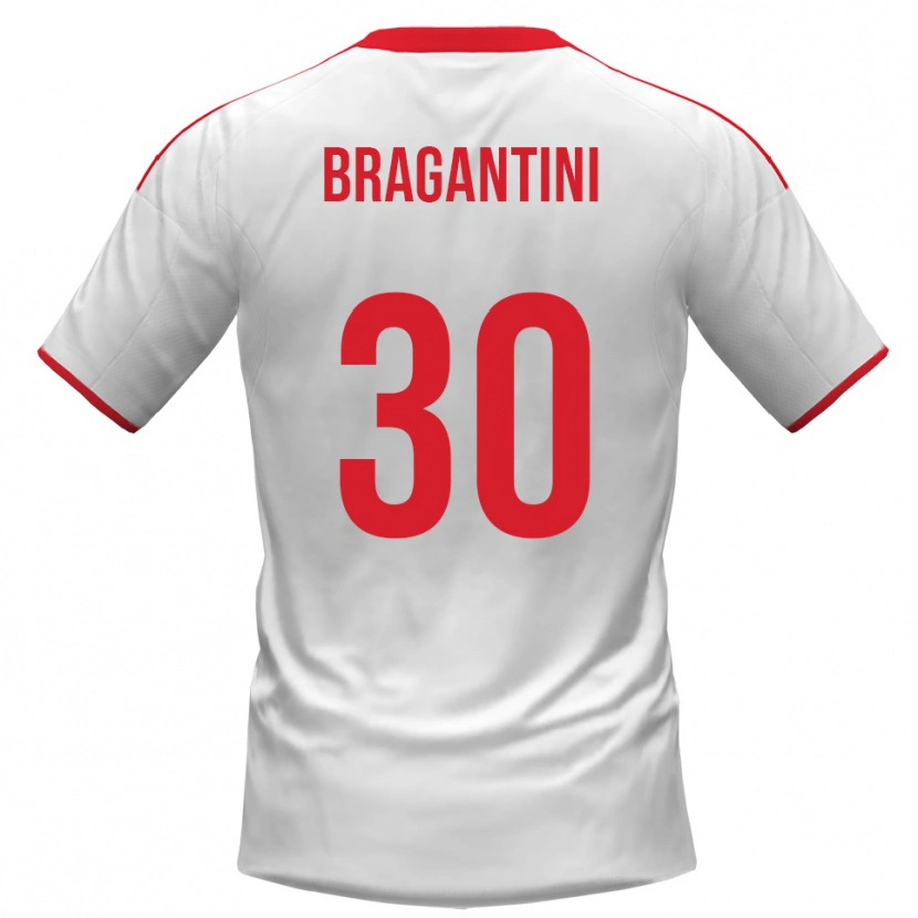 Danxen Män Davide Bragantini #30 Vit Röd Hemmatröja Matchtröjor 2025/26 Tröjor T-Tröja
