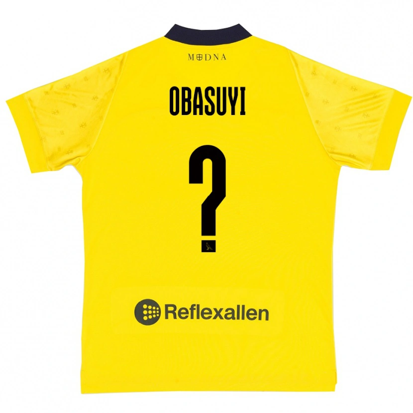 Danxen Män Freedom Obasuyi #0 Gul Marinblå Hemmatröja Matchtröjor 2025/26 Tröjor T-Tröja