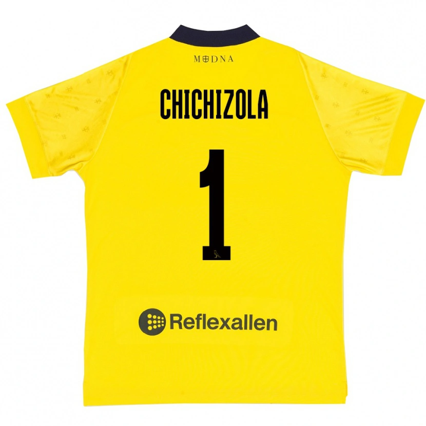 Danxen Män Leandro Chichizola #1 Gul Marinblå Hemmatröja Matchtröjor 2025/26 Tröjor T-Tröja