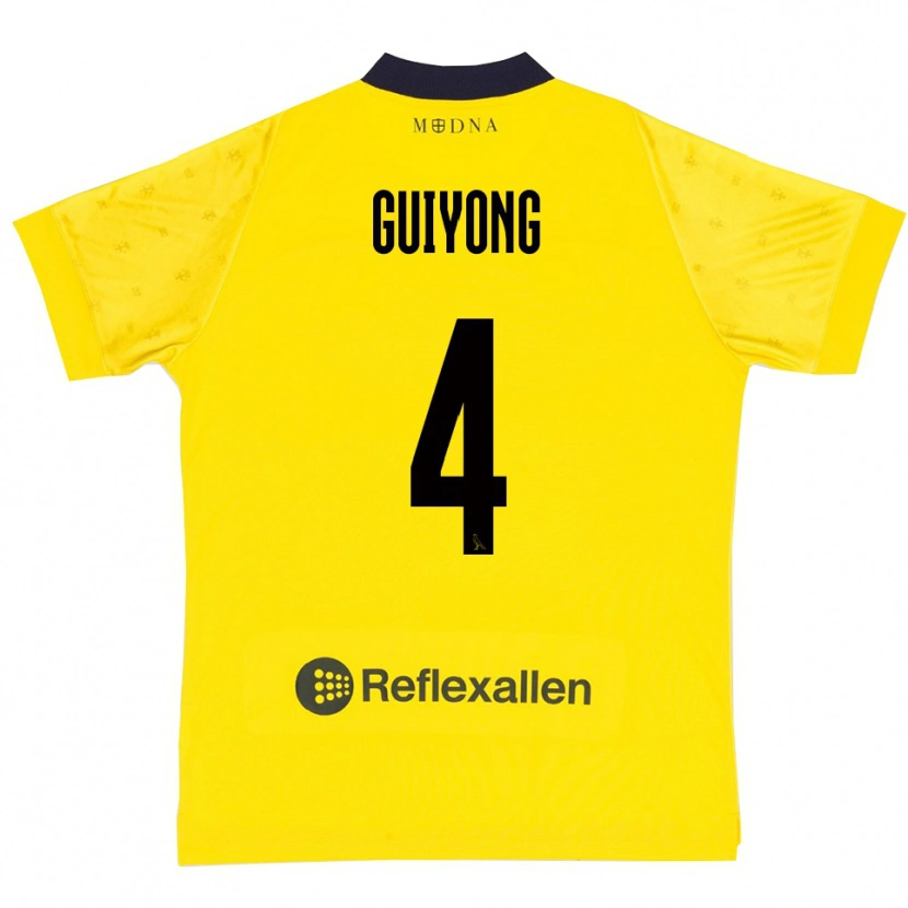 Danxen Män Franck Guiyong #4 Gul Marinblå Hemmatröja Matchtröjor 2025/26 Tröjor T-Tröja