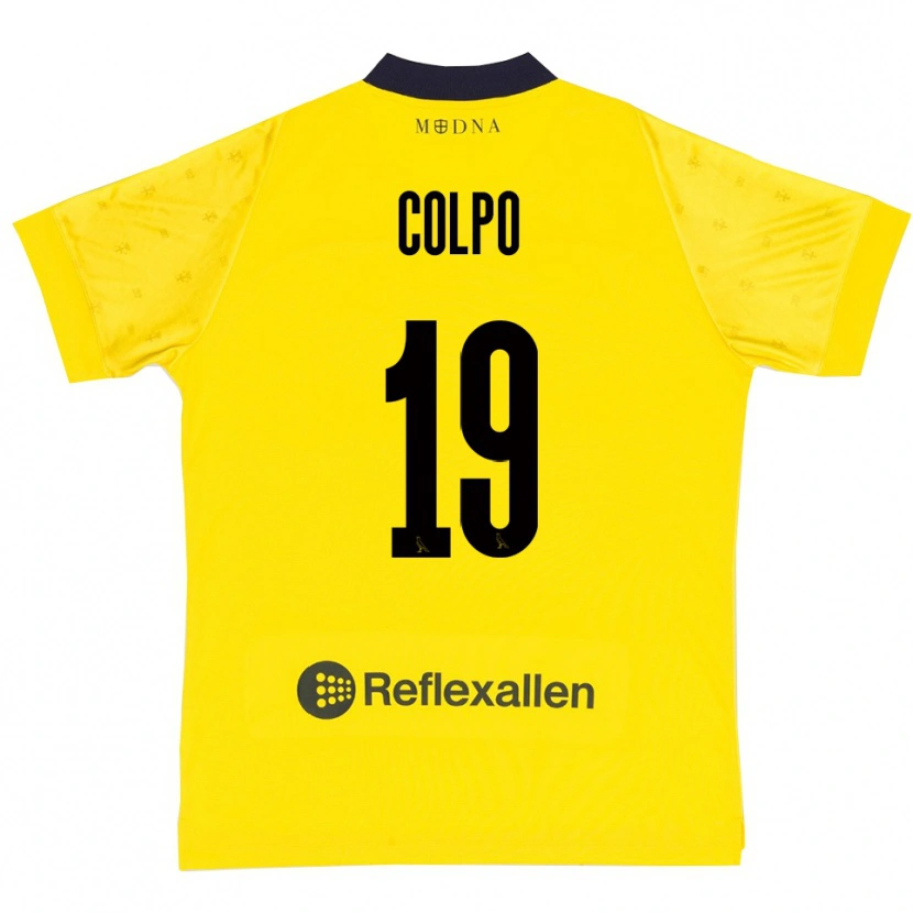 Danxen Män Edoardo Colpo #19 Gul Marinblå Hemmatröja Matchtröjor 2025/26 Tröjor T-Tröja