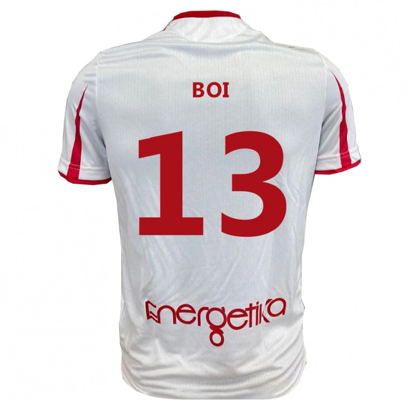 Danxen Män Alessandro Boi #13 Vit Röd Hemmatröja Matchtröjor 2025/26 Tröjor T-Tröja