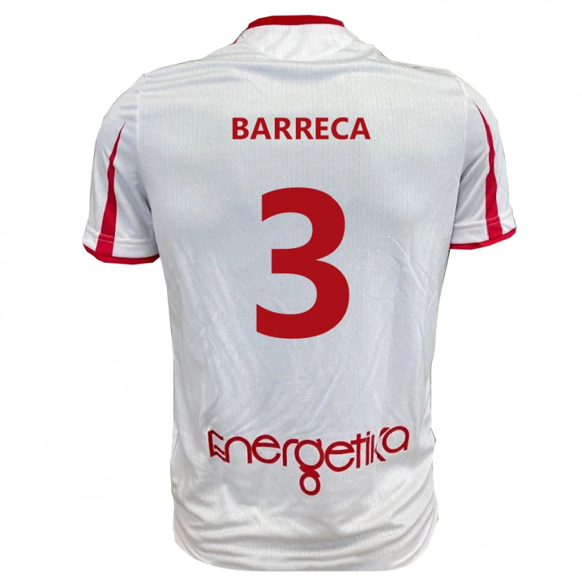 Danxen Män Antonio Barreca #3 Vit Röd Hemmatröja Matchtröjor 2025/26 Tröjor T-Tröja