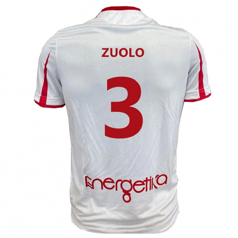 Danxen Män Christian Zuolo #3 Vit Röd Hemmatröja Matchtröjor 2025/26 Tröjor T-Tröja