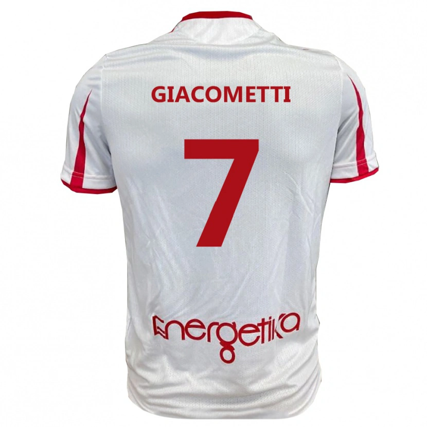 Danxen Män Alex Giacometti #7 Vit Röd Hemmatröja Matchtröjor 2025/26 Tröjor T-Tröja