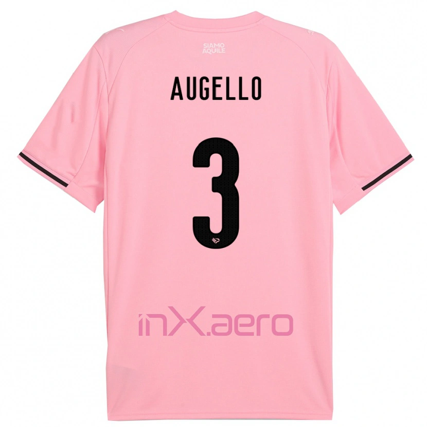 Danxen Män Tommaso Augello #3 Rosa Svart Hemmatröja Matchtröjor 2025/26 Tröjor T-Tröja