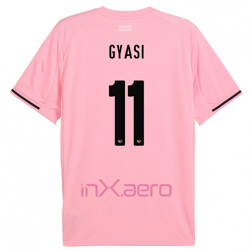Danxen Män Emmanuel Gyasi #11 Rosa Svart Hemmatröja Matchtröjor 2025/26 Tröjor T-Tröja