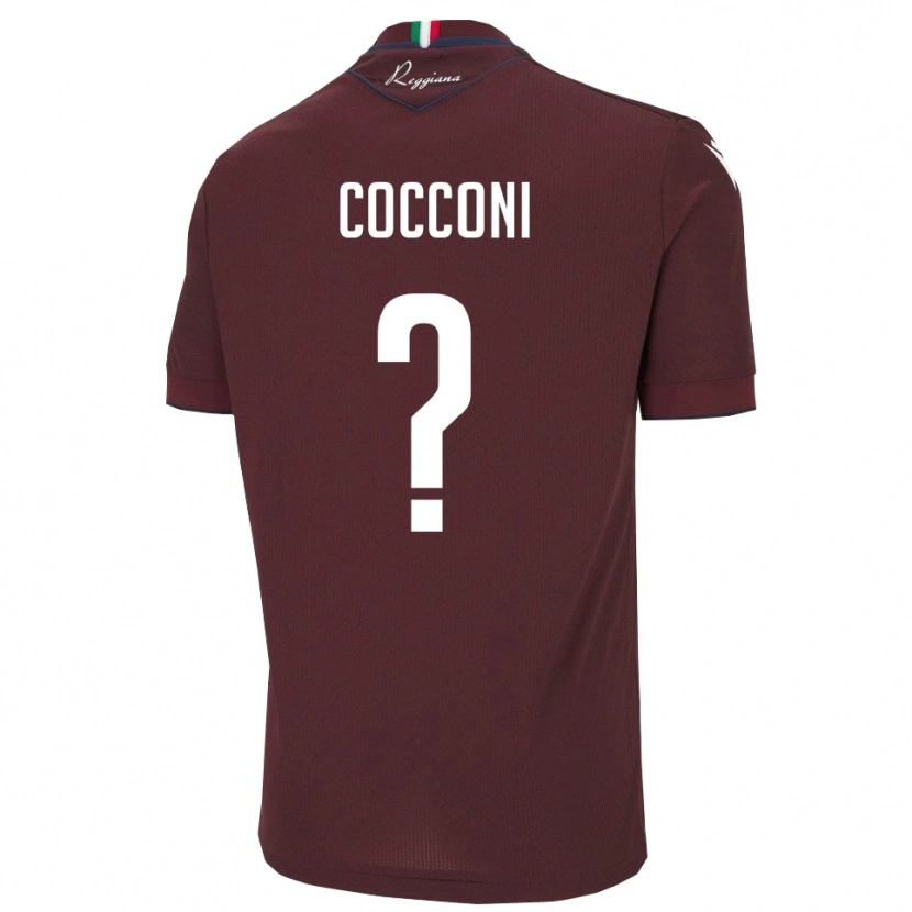 Danxen Män Cocconi Giorgia #0 Bourgogne Vitt Hemmatröja Matchtröjor 2025/26 Tröjor T-Tröja