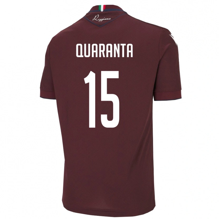 Danxen Män Danilo Quaranta #15 Bourgogne Vitt Hemmatröja Matchtröjor 2025/26 Tröjor T-Tröja