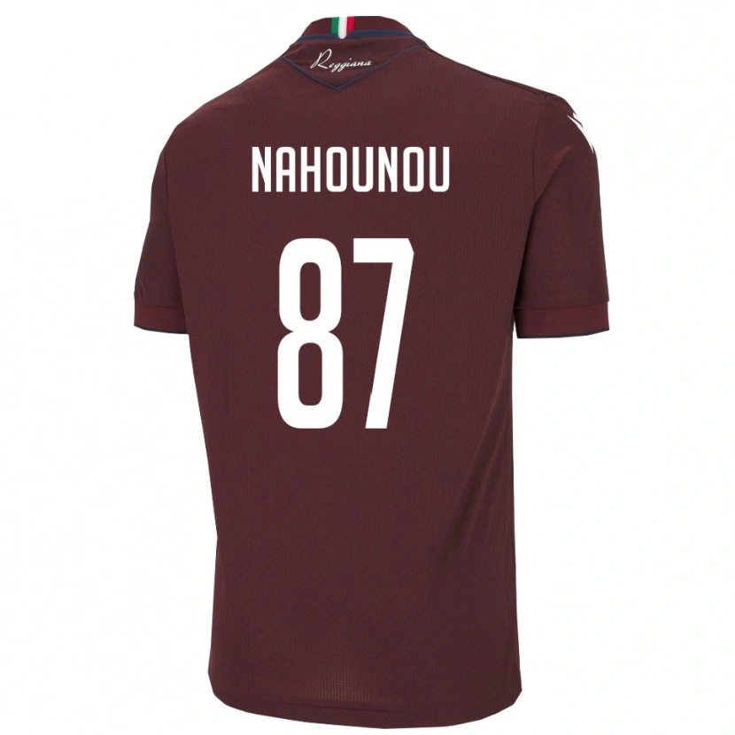 Danxen Män Yannis Nahounou #87 Bourgogne Vitt Hemmatröja Matchtröjor 2025/26 Tröjor T-Tröja