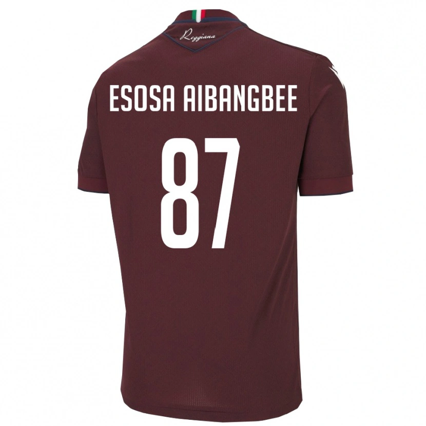 Danxen Män Simon Esosa Aibangbee #87 Bourgogne Vitt Hemmatröja Matchtröjor 2025/26 Tröjor T-Tröja