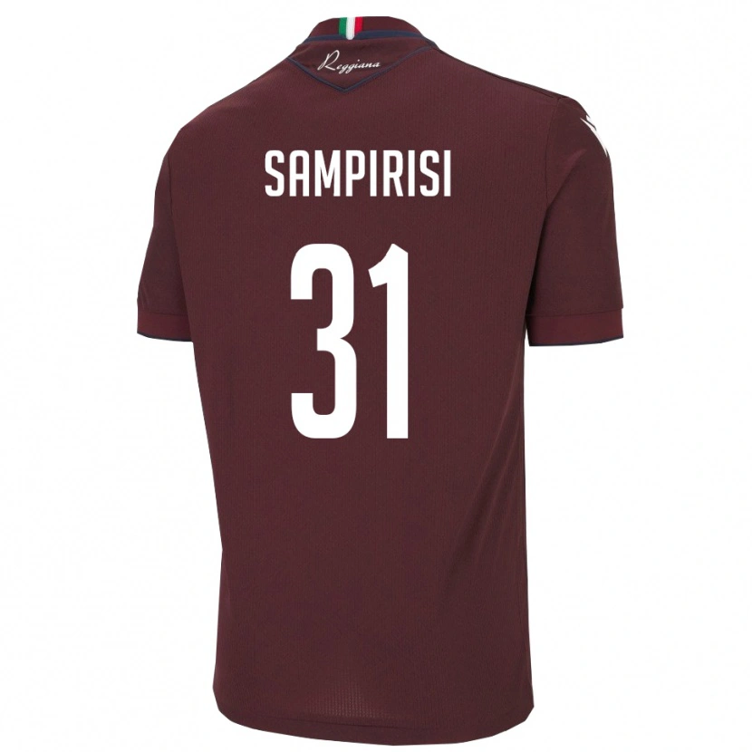 Danxen Män Mario Sampirisi #31 Bourgogne Vitt Hemmatröja Matchtröjor 2025/26 Tröjor T-Tröja