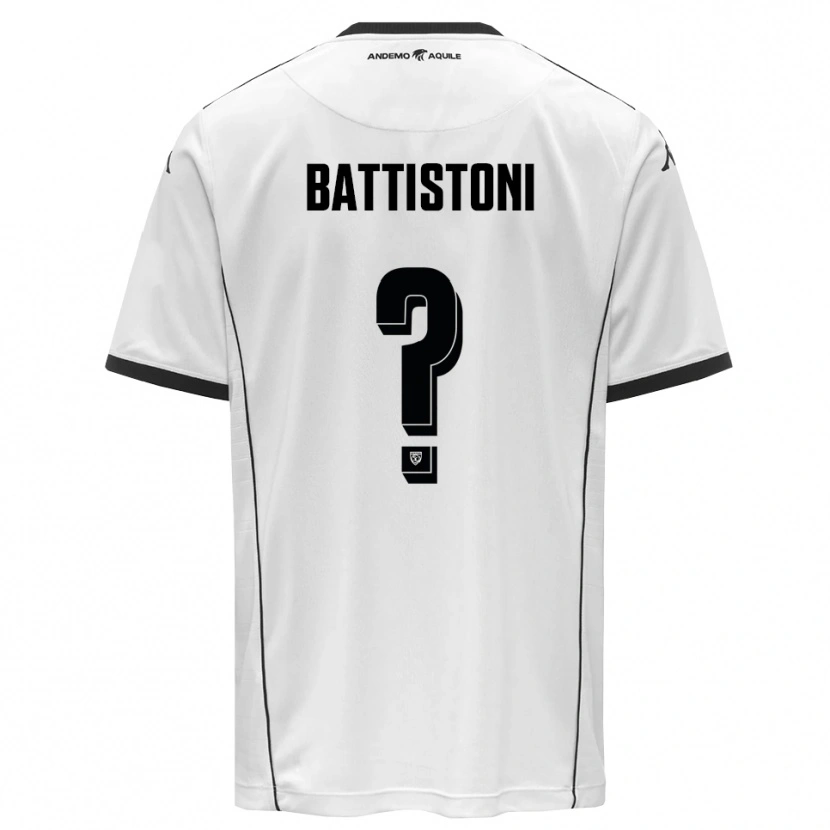 Danxen Män Gabriele Battistoni #0 Vit Svart Hemmatröja Matchtröjor 2025/26 Tröjor T-Tröja