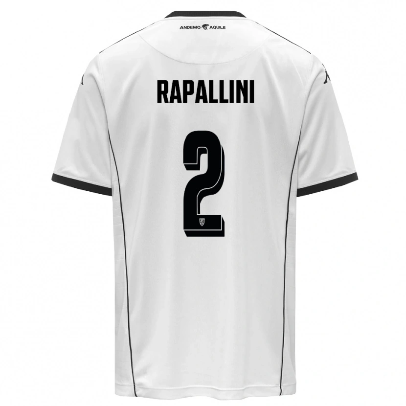 Danxen Män Andrea Rapallini #2 Vit Svart Hemmatröja Matchtröjor 2025/26 Tröjor T-Tröja